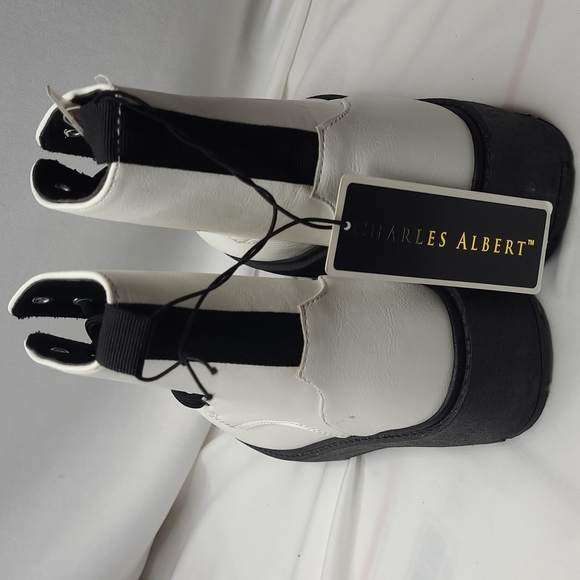 CHARLES ALBERT Platform Lug Combat Louisa Boot Size 8 New - Picture 6 of 12